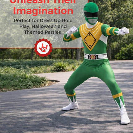 Morphsuits Green Power Ranger Costume, Halloween Costume for Adults, XXL
