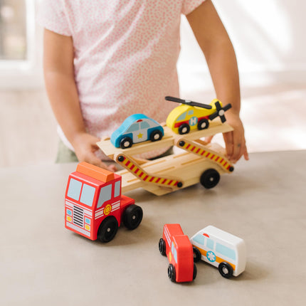 Melissa & Doug Emergency Vehicle Carrier