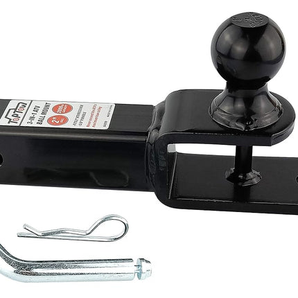 TOPTOW ATV/UTV Trailer Hitch Towing Ball Mounts, 2-Inch Ball, Clevis Pin, Fits 2-Inch Receiver