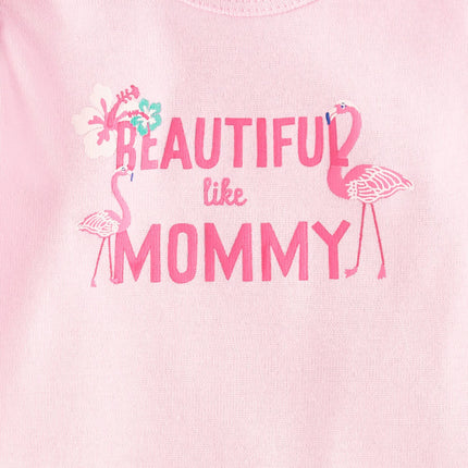 The Children's Place Baby Girls' Mini Bodysuit, Flamingo 5-pack, 9-12 Months