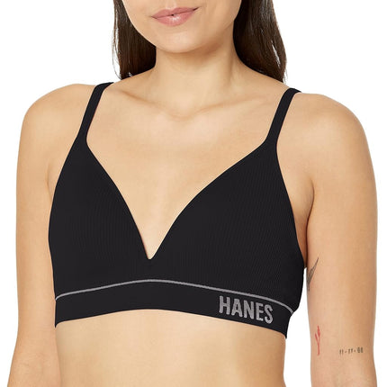 Hanes Women's Originals Contour Wireless, Black, XS
