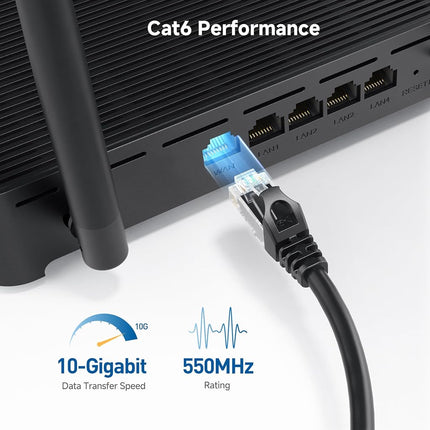 Cable Matters 5-Pack Snagless Cat6 Ethernet Cable (Cat6 Cable/Cat 6 Cable) in Yellow 7 Feet - Available 1FT - 150FT in Length