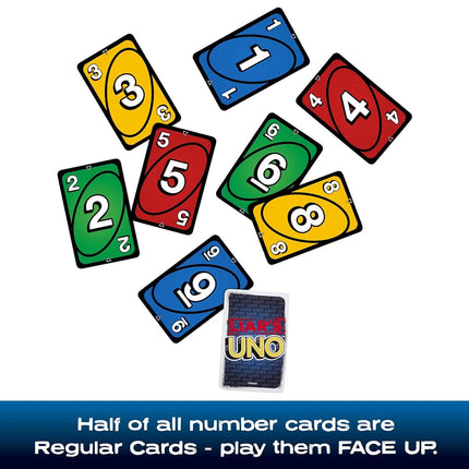 Mattel Games Liar’s UNO Card Game in Storage Tin,Ages 7+, 2-6 Players