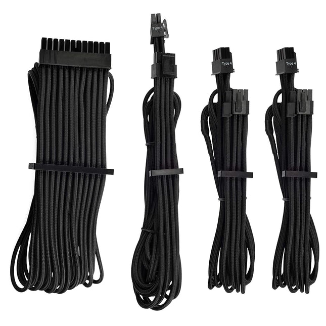 Corsair CP-8920215 Premium Individually Sleeved PSU Cables Starter Kit � Red, 2 Year Warranty