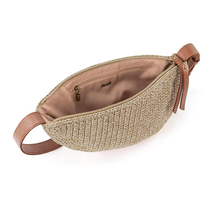 The Sak Tess Sling Purse - Small Woman's Crossbody Bag For Everyday & Travel - Handbag With Zipper Closure & Adjustable Strap, Bamboo Crochet, Medium