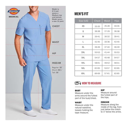 Dickies EDS Signature Scrubs for Women and Scrubs for Men, Unisex One Pocket V-Neck Top in Soft Brushed Poplin 83706, Khaki, XL