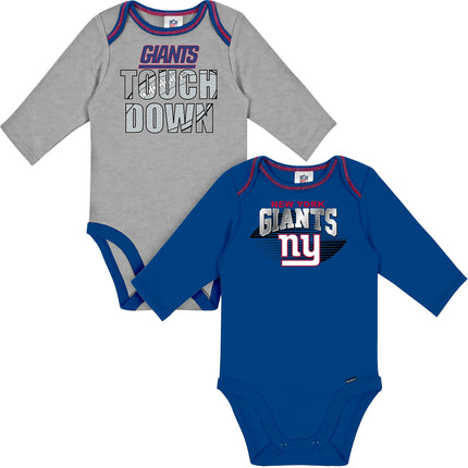 Gerber NFL Baby Boys' 2 Pack Long Sleeve Bodysuit,