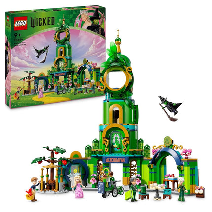 LEGO Wicked Welcome to Emerald City Set, Building Toy with Tower Model and Glinda and Elphaba Minidoll Figures, Gift for Movie Fans and 9 Plus Year Old Girls & Boys Who Love Dolls House Sets 75684