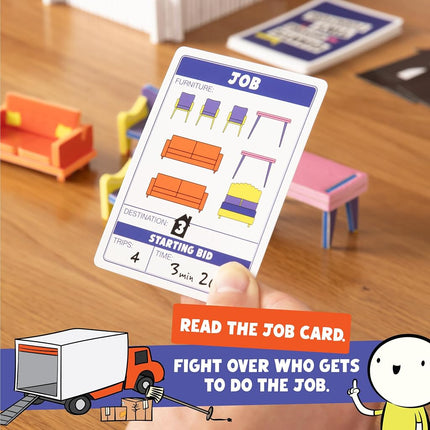 Exploding Kittens | Giants Moving Tiny Furniture | Card Matching and Reflex Game | 2-6 Players, Ages 7+