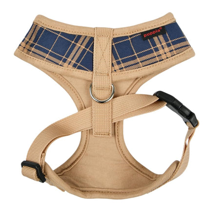 Puppia Corwin Dog Harness A (Over-The-Head) Fashionable Checkered Pattern Spring Summer Harness for Small and Medium Dogs, Navy, X-Large