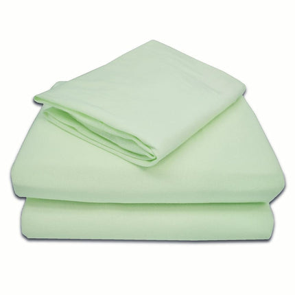 Juego de sábanas de punto de algodón 100 % natural para niños pequeños American Baby Company, color apio, suave y transpirable, para niños y niñas