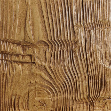 Heritage Timber Reclaimed Axed Cut Faux Wood Beam, 3-Sided (U-Beam), 3 1/2"W x 5 1/2"H x 72"L, Warm Caramel Finish