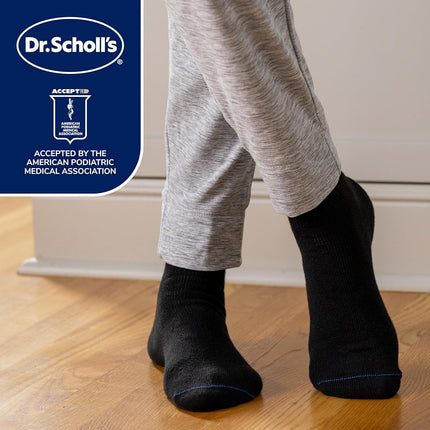 Dr. Scholl's Men's Socks (Pack of 6), black, Mens Shoe Size: 13-15