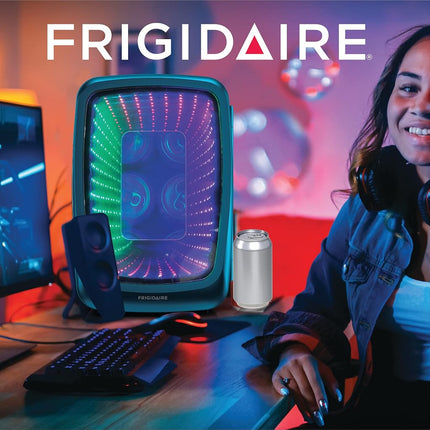 Frigidaire EFMIS179 Gaming Light Up Mini Beverage Refrigerator, Blue