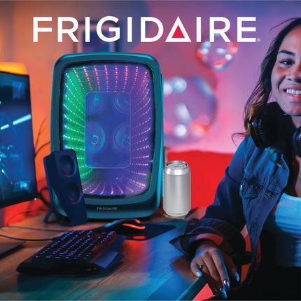 Frigidaire EFMIS179 Gaming Light Up Mini Beverage Refrigerator, Blue
