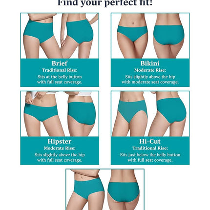 Fruit of the Loom Women's Breathable Underwear (Regular & Plus, Plus Size Hi Cut-Micro Mesh-6 Pack, 11