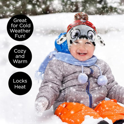Nickelodeon boys Winter Hat and Mittens Set, Paw Patrol Chase Marshall Toddler Beanie for Ages 2-4, Marshall Design, 2-4T