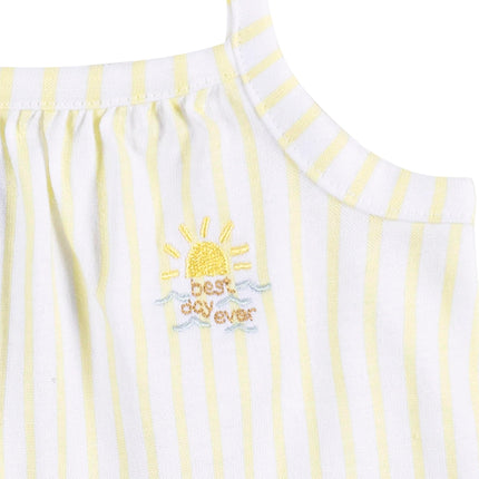 Conjunto de camiseta túnica sin mangas y cubrepañal para bebé niña Gerber, a rayas, 24 meses