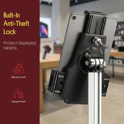 Pyle Audio Universal Tamper-Proof Anti-Theft iPad/Tablet Kiosk Floor Stand Mount Holder