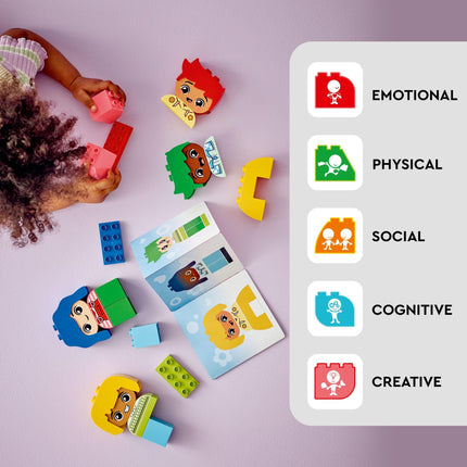 LEGO DUPLO My First Big Feelings & Emotions Interactive Toy, Colored Building Bricks and 4 Characters, Social and Emotional Play for Preschoolers, 1 Year Old and Up, 10415