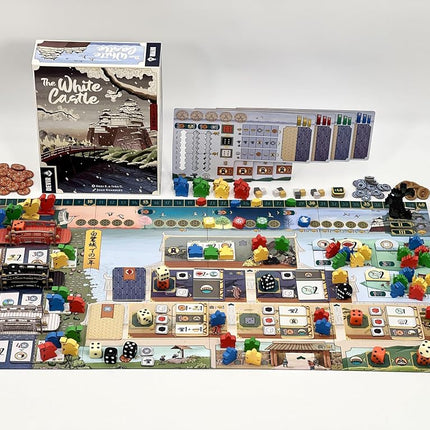 Thames & Kosmos - Devir: The White Castle - Dice Worker Placement - Comptetitive Strategic Board Games for Adults & Kids, 1-4 Players, Ages 12+ - BGWHCAS