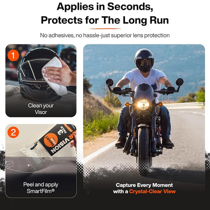 Armor Vision 62mm Smart Film Goggle Lens Cover Protector - Hydrophobic, Scratch Resistant & Universal Fit - Advanced 6-Layer Technology (Pack of 3)