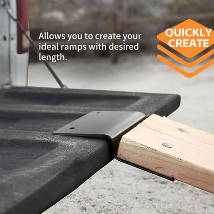 MAXXHAUL 50872 Steel Ramp Top Kit - Quickly Create Your Own Ramps with 2"x8" Planks to Safely Load ATV Motorcycle and Lawn Equipment On and Off Your Vehicle