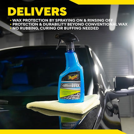 Meguiar's Hybrid Ceramic Wax, 769 ml | Simple Spray On and Rinse Off Application for Fast Protection | Delivers Long Lasting Ceramic Coating Benefits | Creates Extreme Water Beading