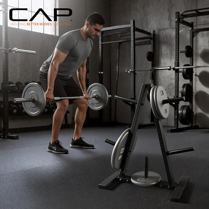 Cap Barbell Plate Rack, 1", Black
