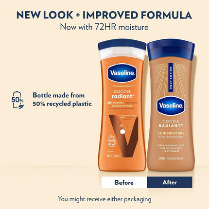 Vaseline Intensive Care Body Lotion, Cocoa Radiant 10 oz