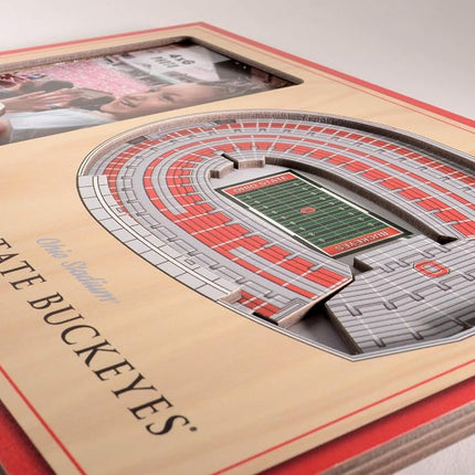 YouTheFan NCAA Ohio State Buckeyes 3D StadiumView Picture Frame - Ohio Stadium