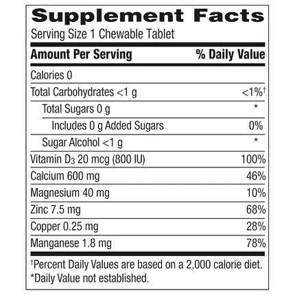 Caltrate 600+D3 Plus Minerals Calcium & Vitamin D3 Supplement (Cherry, Orange, & Fruit Punch Flavor, 155-Count Chewables)