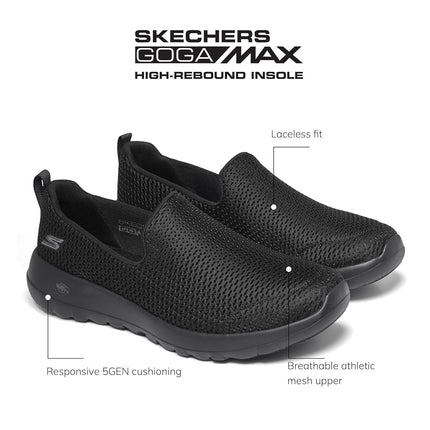 Skechers Women's Go Walk Joy Trainers, Black Textile/Trim, 7 UK