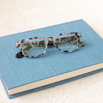 Peepers Unisex-Adult Clark Focus 2600100 Square Reading Glasses, Gray Tortoise, 1