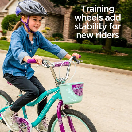 Schwinn Training Wheels, Fits 12-20 Inch Kids Bikes, Includes Mounting Hardware, Adjustable Steel Brackets, Detachable, Fun Sticker Decals, Easy to Install, Training Wheels for Kids Bike