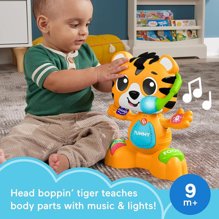 Fisher-Price Baby & Toddler Learning Toy Link Squad Bop & Groove Tiger with Sounds and Lights for Children from 9 Months
