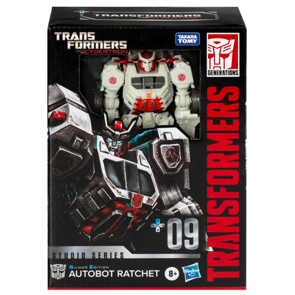 Transformers Toys Studio Series Voyager War for Cybertron 09 Gamer Edition Ratchet, 6.5-inch Converting Action Figure, 8+