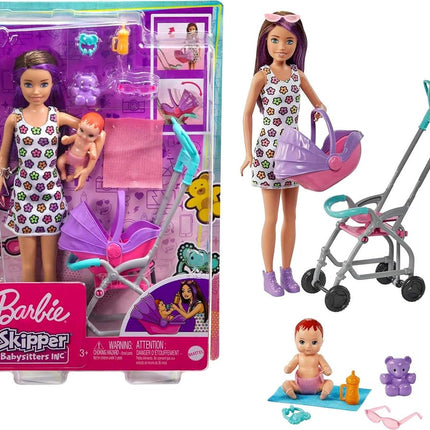 Barbie Skipper Babysitters Inc Doll, Playset and A