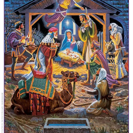 Masterpieces Holy Night Holiday Glitter Jigsaw Puzzle (500-Piece)