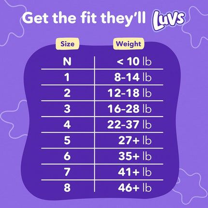 Luvs Platinum Protection Baby Diapers, Size 8, 52 Count