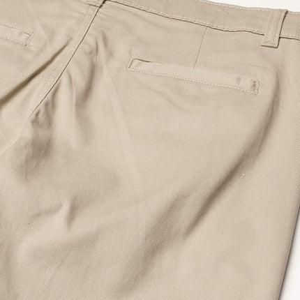 Nautica Boys' Flat Front Stretch Twill Chino Khaki Pant, 14