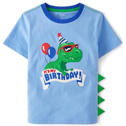 Gymboree Boys' and Toddler Embroidered Graphic Short Sleeve T-Shirts, BTS Dog, 6