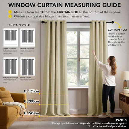 Deconovo Blackout Grommet Curtains � Thermal Insulated, Noise-Reducing, Sustainable & Easy-Care Drapes for Bedroom, Living Room & Office � Oeko-TEX Certified, Red, 52W x 45L Inch (Set of 2)