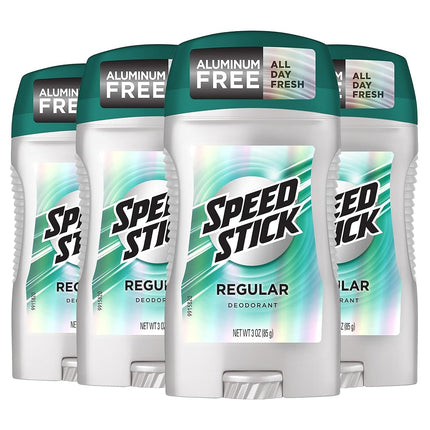 Speed Stick Men's Deodorant, Regular, 3 Ounce, 4 P