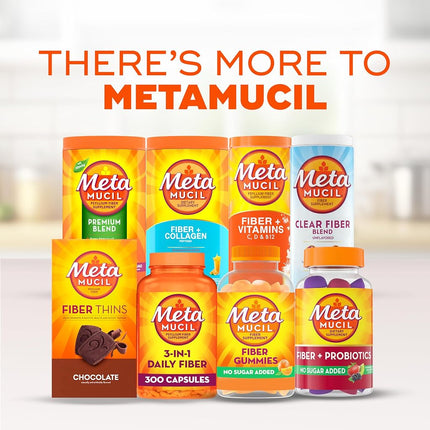 Metamucil Fiber Supplement Gummies, Sugar Free Orange Flavor, 5g Prebiotic Plant Based Fiber Blend, 120 Count