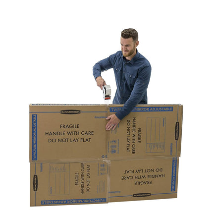 Bankers Box SmoothMove Picture/Mirror Box, Large, 48 x 4 x 33 Inches, 4 Pack (7711301)