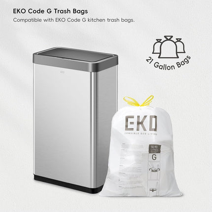EKO Mirage X 80L Automatic Sensor Bin, Large Stainless Steel Kitchen Rubbish Bin, Touchless Motion Sensor Trash Can with Soft-Close Lid, Fingerprint-Resistant Design for Home or Office