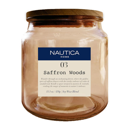 03 Saffron Woods Candle, 15.5 oz., by Nautica