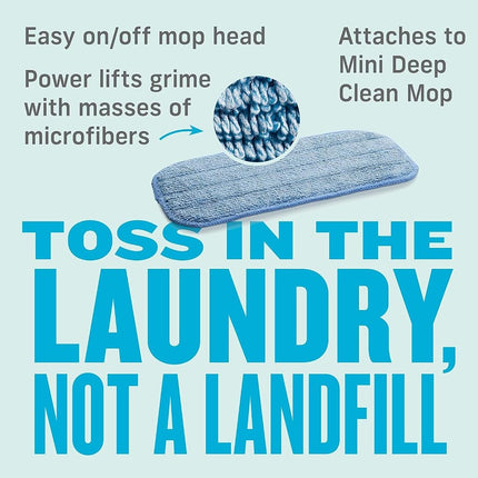 E-Cloth Microfiber Damp, Mini Mop Head-2 Pack, New Version