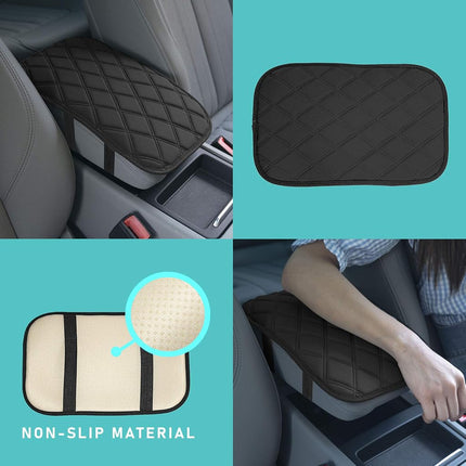FH Group Neosupreme Black Diamond Pattern Center Console Pad � Water-Resistant Armrest Cover Protector for Cars, SUVs & Trucks